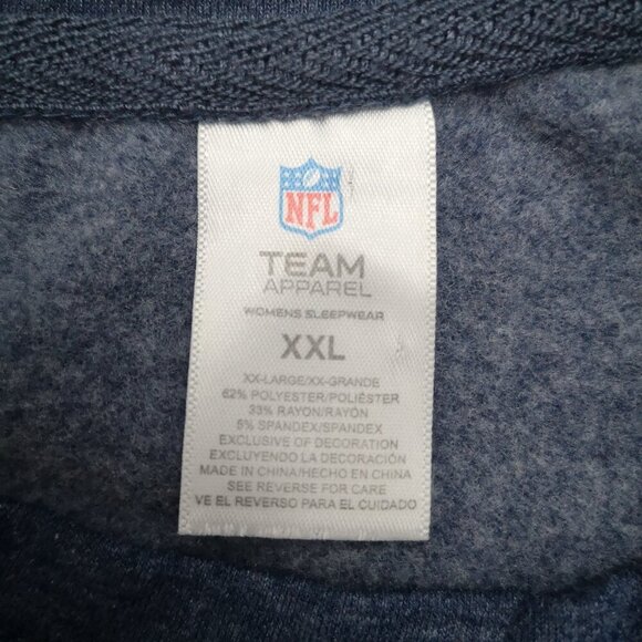 NFL Team Apparel Ladies Size XXL Fleece Lined Navy Patriots Logo Sleepwear - Picture 3 of 8